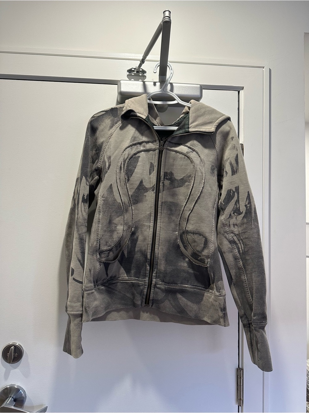 lululemon athletica Gray Zip-Up Hooded Jacket